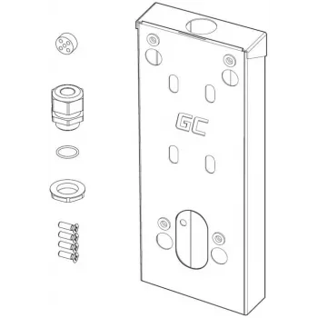 GREEN CELL Espaçador de Montagem para Wallbox do Carregador HabuDen, 50 mm, Preto, Plástico ABS, Gestão de Cabos, Ventilação, EVGCAKHS1
