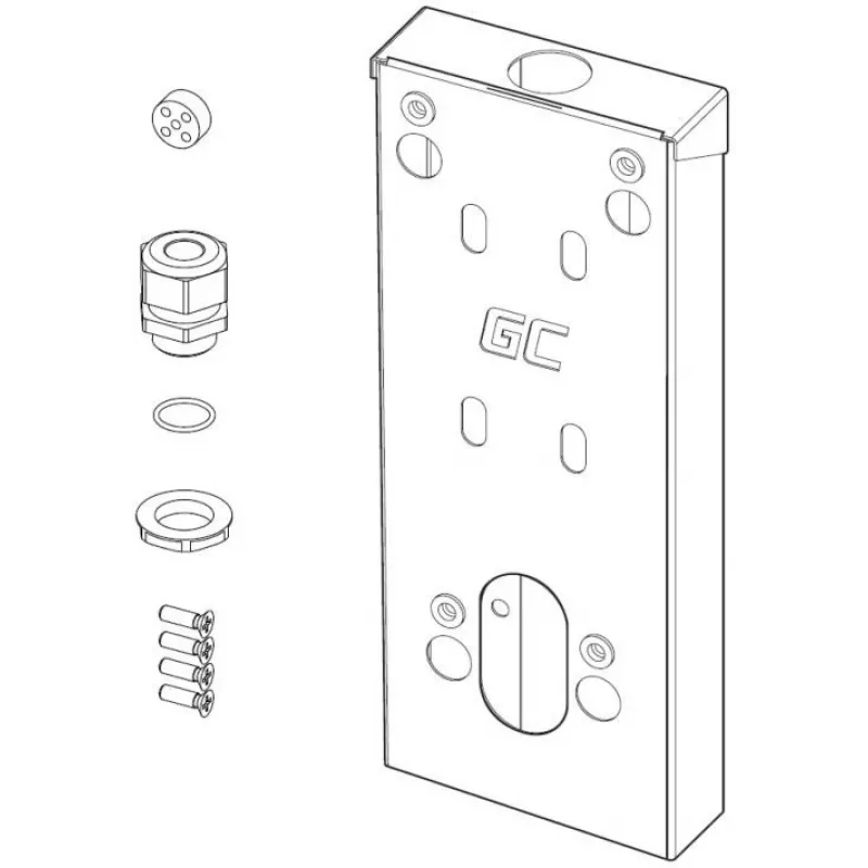 GREEN CELL Espaçador de Montagem para Wallbox do Carregador HabuDen, 50 mm, Preto, Plástico ABS, Gestão de Cabos, Ventilação, EVGCAKHS1