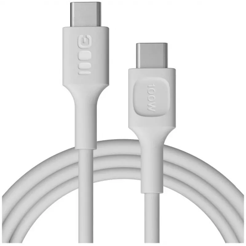 GREEN CELL PowerFlex Cabo USB-C para USB-C 2m 100W PD Branco Neve