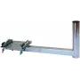 CORAB UBU-38/450-H Suporte Universal de Varanda para Antenas de Satélite, Terrestres e LTE, Diâmetro do Mastro 38 mm, Projeção 450 mm, Aço Galvanizado a Quente, Cinzento Metálico
