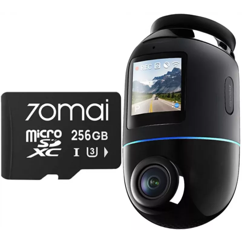 70mai X800 Omni Dashcam 4K Preto + Cartão SD 256GB