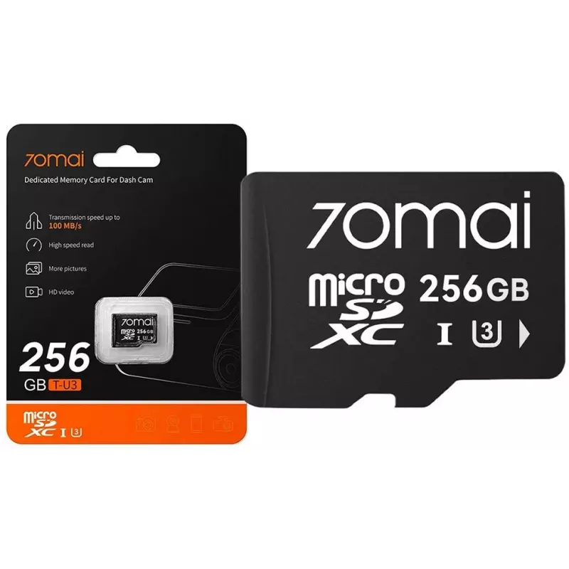 70mai X800 Omni Dashcam 4K Preto + Cartão SD 256GB