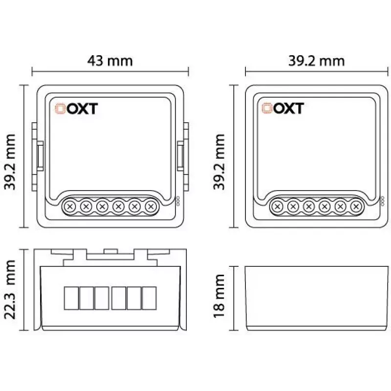 OXT T261 Relé Mini 1 Canal ZigBee TUYA Smart Switch