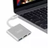 ZENWIRE BYL-2008N Hub MHL 3-em-1 Adaptador USB-C para HDMI 4K, Cinzento Espacial