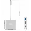 ZENWIRE BYL-2008N Hub MHL 3-em-1 Adaptador USB-C para HDMI 4K, Cinzento Espacial