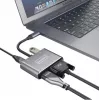 ZENWIRE Adaptador Hub USB-C Multiportas 4-em-1 HDMI 4K VGA USB-A Cinzento Space BYL-2310