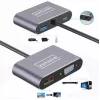 ZENWIRE Adaptador Hub USB-C Multiportas 4-em-1 HDMI 4K VGA USB-A Cinzento Space BYL-2310