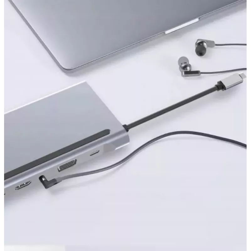 ZENWIRE Hub Adaptador USB-C 12-em-1 Docking Station 2x HDMI 4K Ethernet RJ45 USB 3.0 BYL-2211
