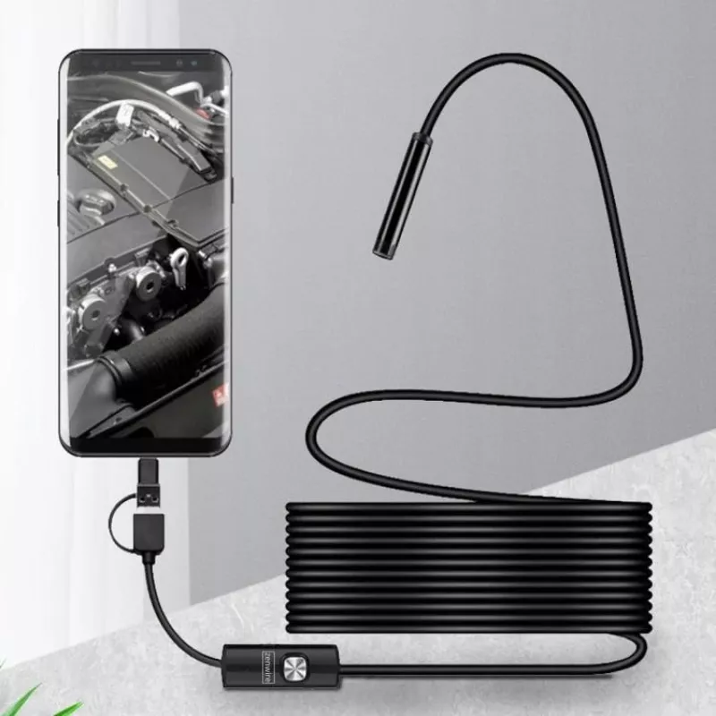 ZENWIRE AN100 Câmara de Inspeção Endoscópio USB-C 3,5m 1080p IP67 com Acessórios