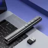 ZENWIRE S9 Apontador Laser USB para Apresentações, 2,4 GHz, laser vermelho, preto