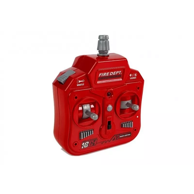 LEAN TOYS Carro de Bombeiros com Escada Giratória Extensível, R/C, Som, Luz, Sirene