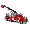 LEAN TOYS Carro de Bombeiros com Escada Giratória Extensível, R/C, Som, Luz, Sirene