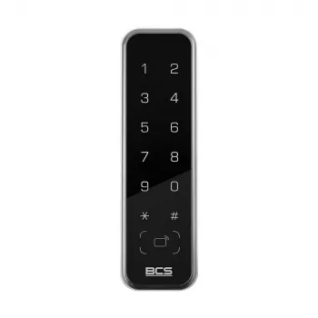 BCS BCS-L-CKRS-M8Z Leitor RFID RS485, Mifare, 13,56 MHz, IP65, preto/cinzento