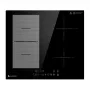 Placa de indução AMZCHEF CE-FS-I72S-FFDD07 4 zonas 7200W preta de encastrar