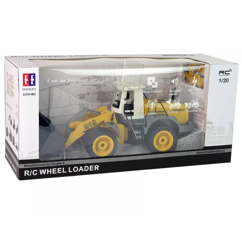 Escavadora telecomandada Double E R/C 1:20 braço elevatório