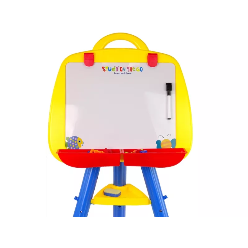 Quadro branco magnético de pé LEAN TOYS 1200x900mm frente e verso 360° rotativo