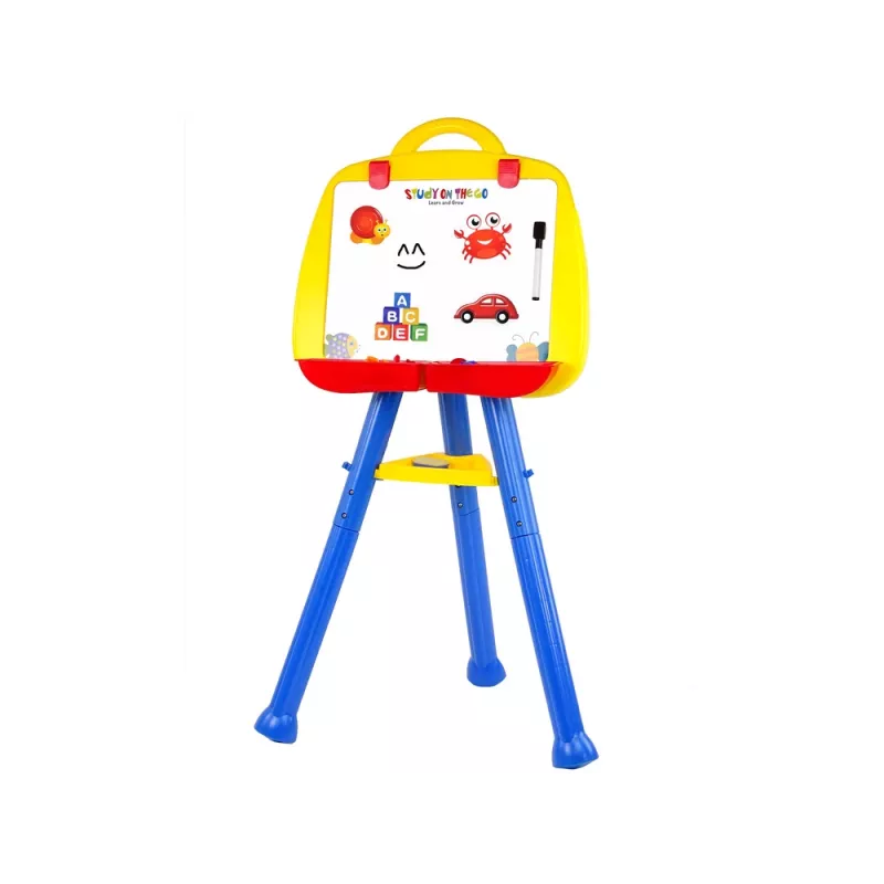 Quadro branco magnético de pé LEAN TOYS 1200x900mm frente e verso 360° rotativo