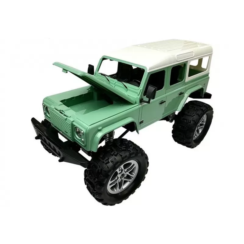 Carro telecomandado Jeep Double E R/C verde 7,5 km/h 1:14 2,4G
