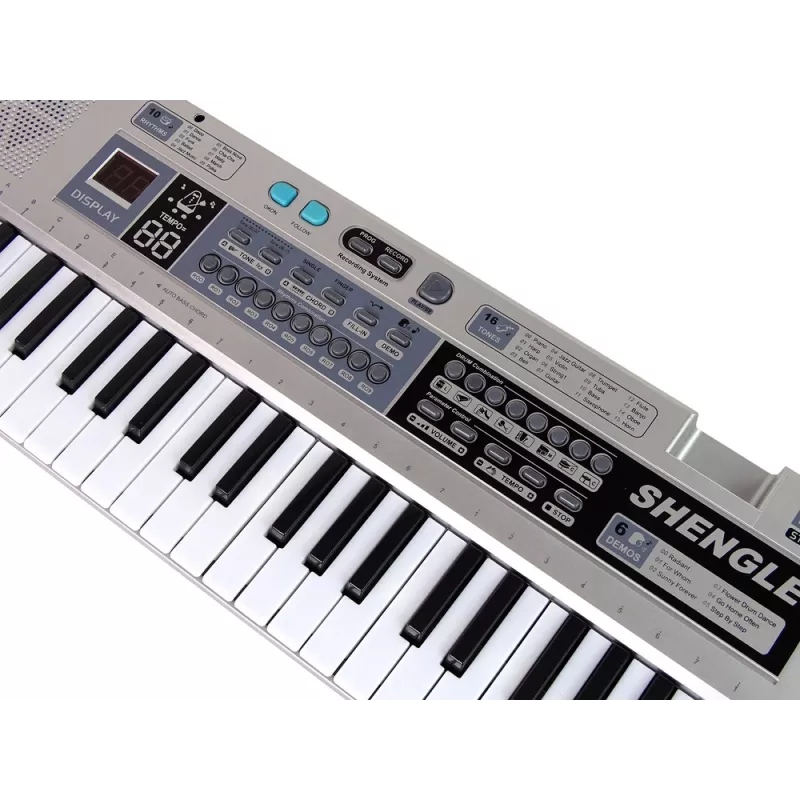 LEAN TOYS Teclado MQ-6110 Órgão com Microfone 61 Teclas