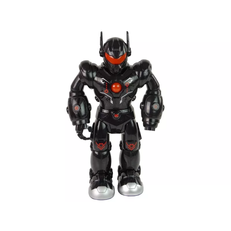 LEAN TOYS Robô Interativo com Função de Caminhar, Som e Luz, Preto