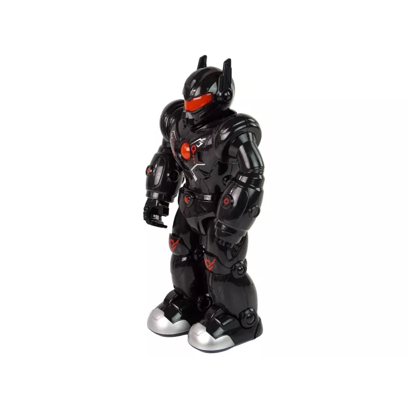 LEAN TOYS Robô Interativo com Função de Caminhar, Som e Luz, Preto