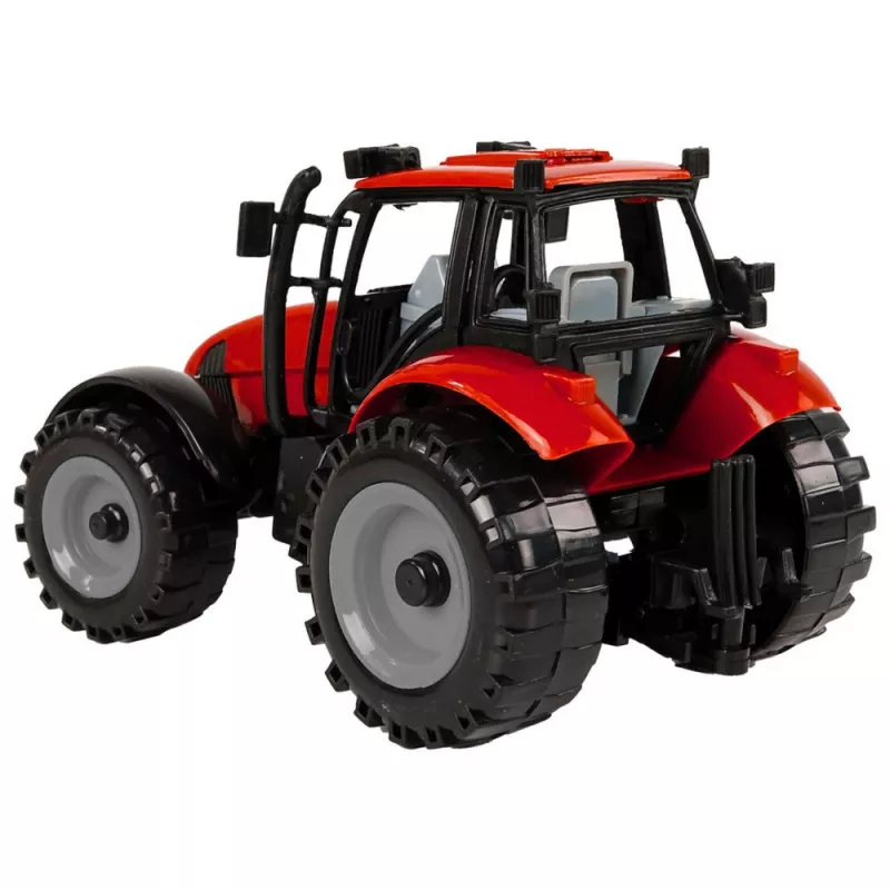 LEAN TOYS Trator Pequeno com Capô Rebativel, Vermelho, 13 cm