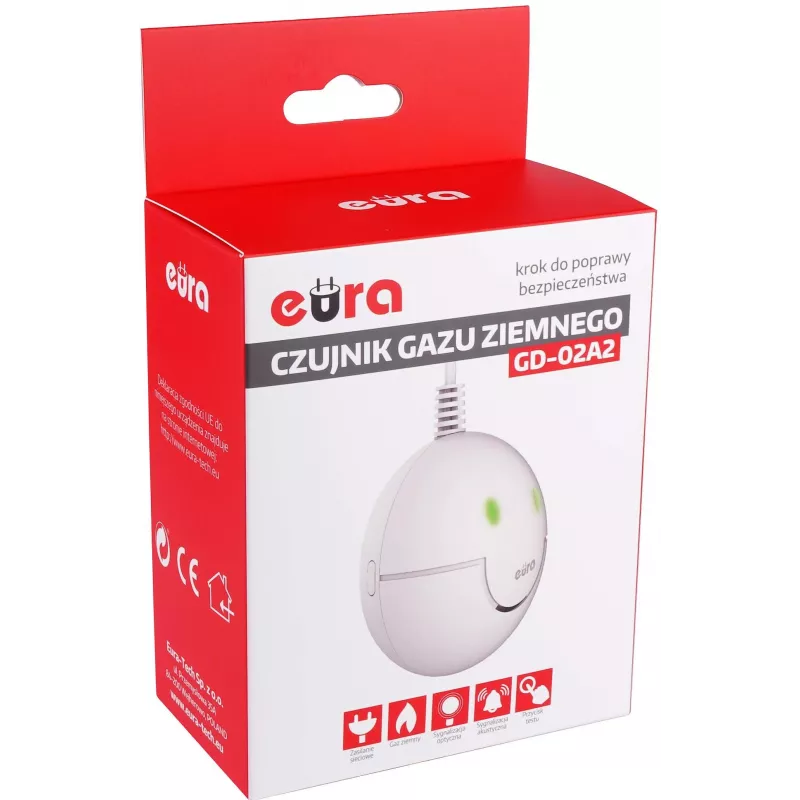 EURA GD-02A2 Detetor de Gás para Gás Natural e GPL