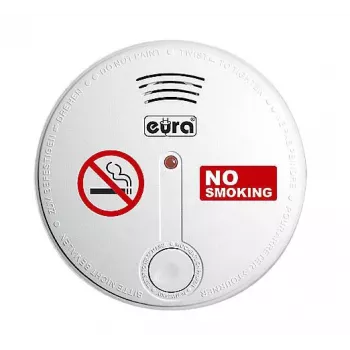 EURA SD-20B8 Detetor de Fumo Fotoelétrico, Branco, Pilha 9V