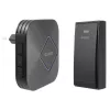EURA WDP-83H2 JAZZ Conjunto de Campainha Sem Fios, Emissor sem Pilhas, Preto