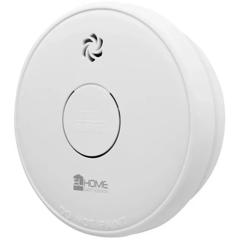EL-HOME SD-87A2 Detetor de Fumo - Sensor Ótico Fotoelétrico, Pilha 9V, Branco