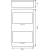 ELEKTRO-PLAST OPATÓWEK RN-16 Fala 7.4 Quadro de Distribuição de Sobrepor 16 Módulos IP40 Branco 403x238x95mm