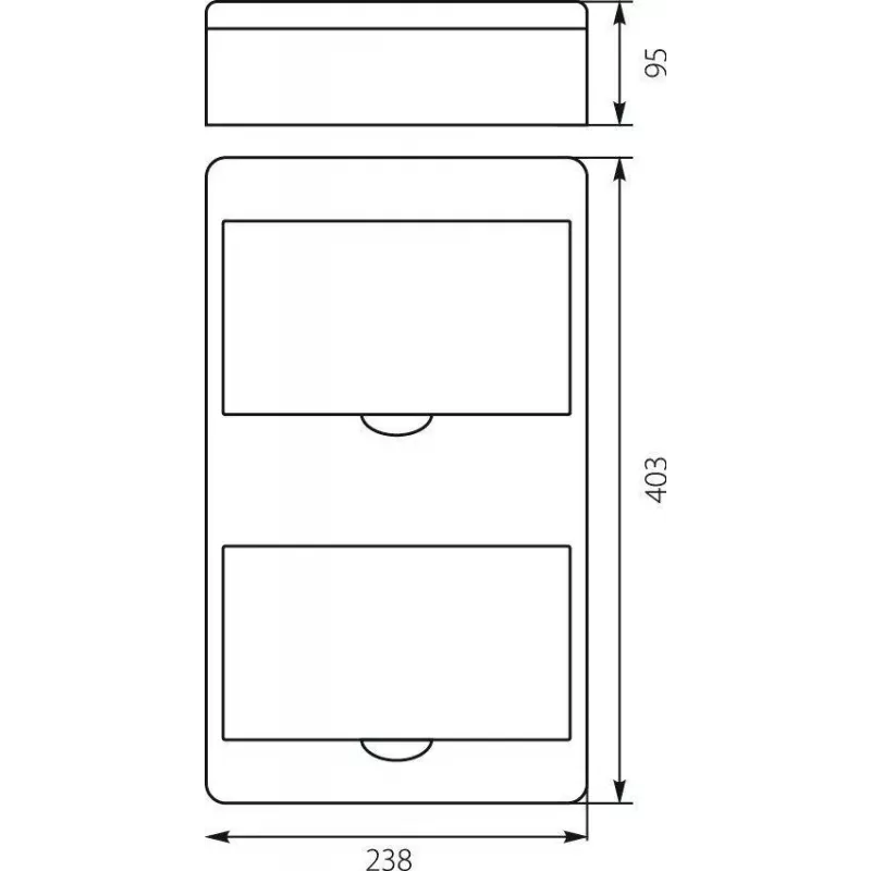 ELEKTRO-PLAST OPATÓWEK RN-16 Fala 7.4 Quadro de Distribuição de Sobrepor 16 Módulos IP40 Branco 403x238x95mm