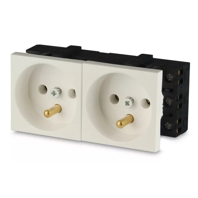 JAVEL Tomada dupla 2M branca 16A 250V encastrar