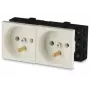 JAVEL Tomada dupla 2M branca 16A 250V encastrar