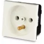 JAVEL Tomada com contacto de proteção 1 módulo encastrar branca 16A 250V