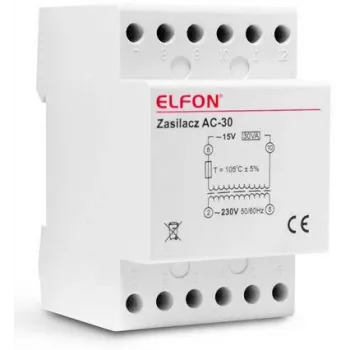 ELFON AC-30 fonte de alimentação 15V 2A