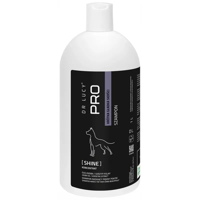Champô para cães de pelo curto DR LUCY Shine 1L