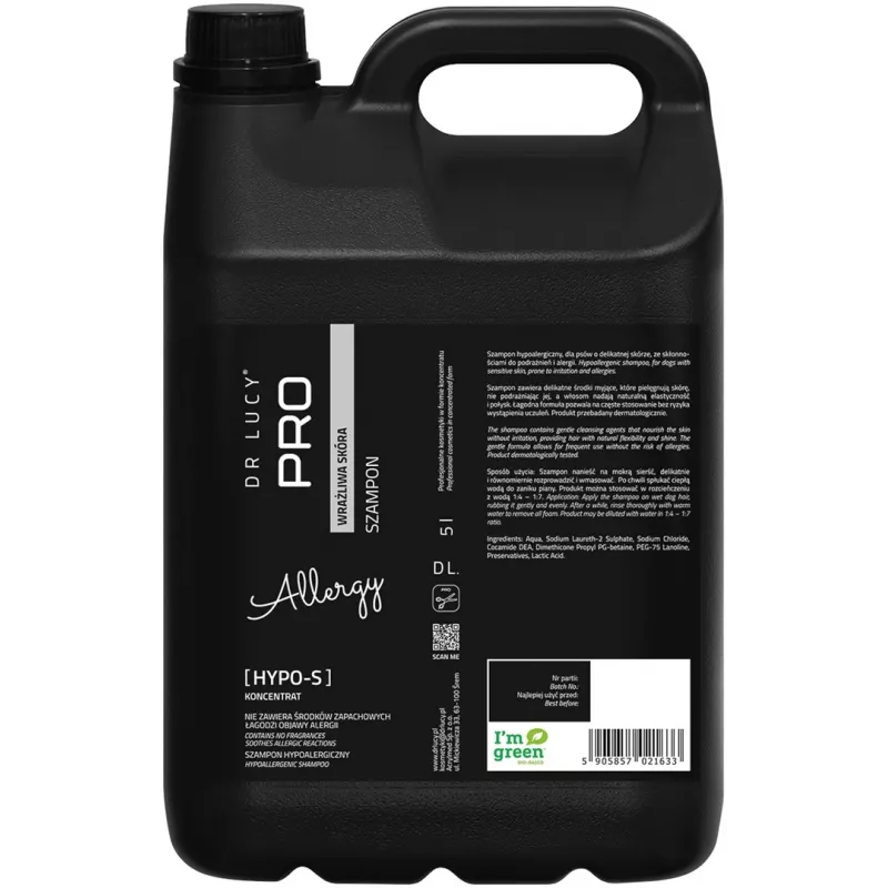 DR LUCY Hypo S - champô hipoalergénico para cães - 5L