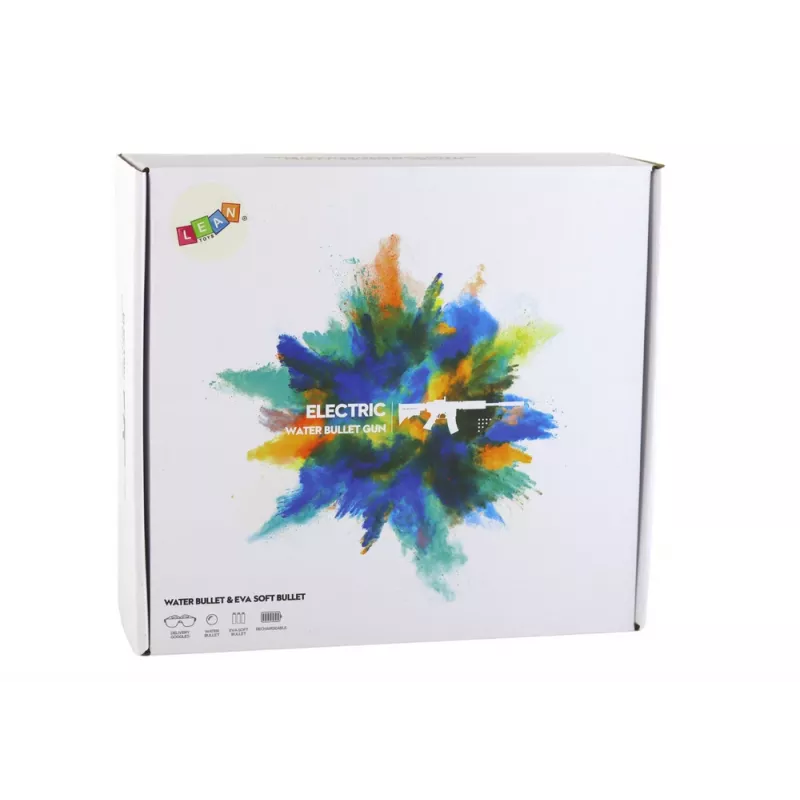 Pistola elétrica de água com setas e óculos de proteção LEAN TOYS, preta
