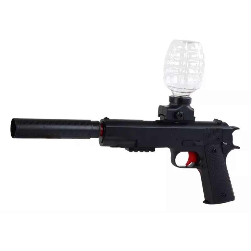 Pistola elétrica de água com setas e óculos de proteção LEAN TOYS, preta