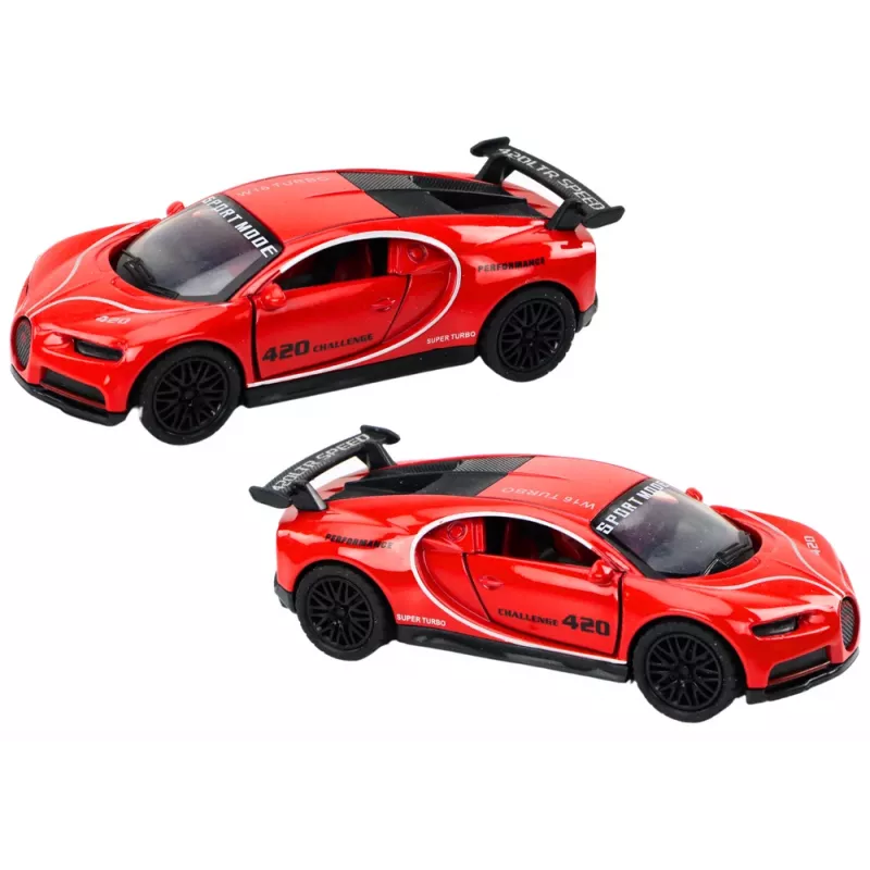 Carro desportivo 1:32 com propulsão por fricção LEAN TOYS vermelho