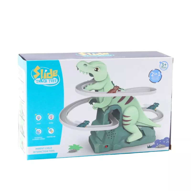Pista deslizante dinossauro a escalar LEAN TOYS com luzes e sons