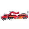 Camião de bombeiros, reboque, helicóptero, carro LEAN TOYS com luzes e sons vermelho