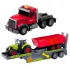 Conjunto camião trator com atrelado LEAN TOYS luzes e sons vermelho