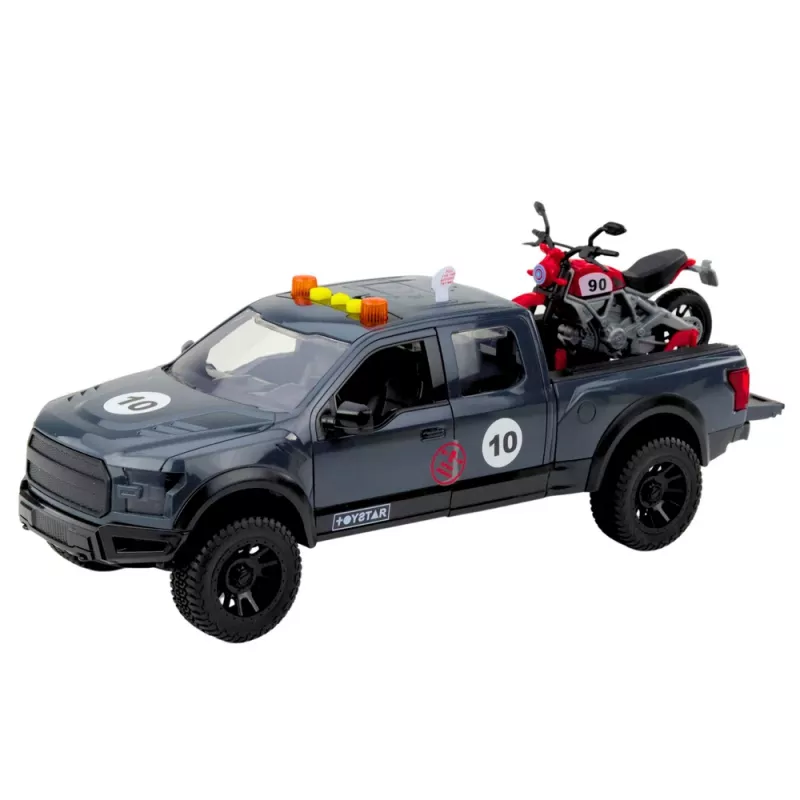 Pickup com luzes e sons do motor LEAN TOYS cinzento 1:12