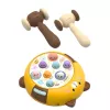 Jogo de habilidade Whack-A-Mole com dois martelos, gatinho LEAN TOYS amarelo castanho