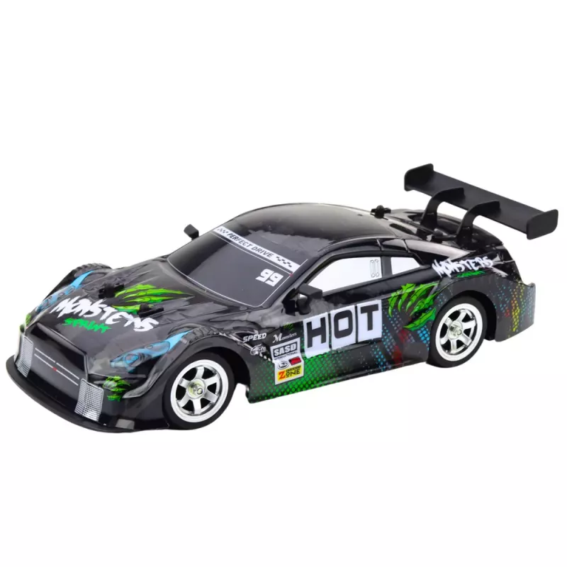 Carro de drift RC LEAN TOYS preto verde 30km/h 1:16