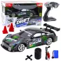 Carro de drift RC LEAN TOYS preto verde 30km/h 1:16