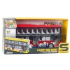 LEAN TOYS Autocarro de cidade de dois pisos 1:16 motorizado luzes sons vermelho