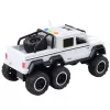 LEAN TOYS Carro todo-o-terreno friction drive luzes sons branco pérola 6x6 1:16